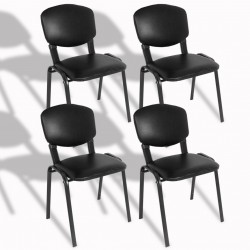 Form Ofis ve Toplantı Sandalyesi (4 Adet) -Siyah Form Ofis ve Toplantı Sandalyesi (4 Adet) -Siyah