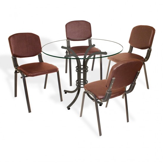 Buket - Form Ofis Toplantı Masa Takımı - Kahve
