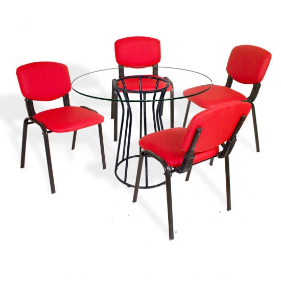 Palermo - Form Ofis Toplantı Masa Takımı - Kırmızı