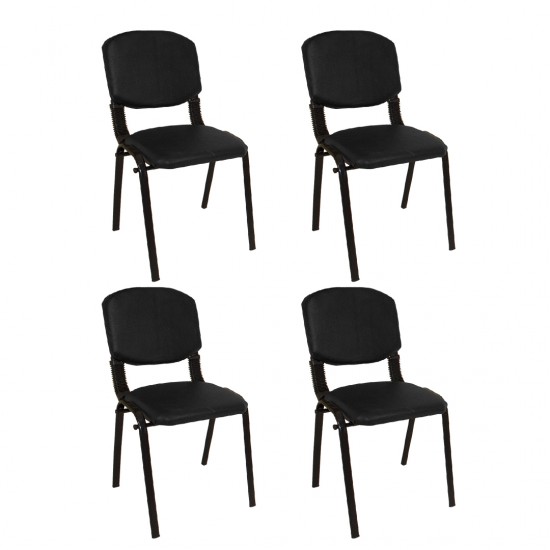 Form Ofis ve Toplantı Sandalyesi (4 Adet) -Siyah