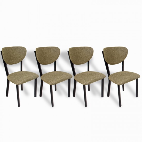 Elma Sandalye (4 Adet) - Keten Kahve Elma Sandalye (4 Adet) - Keten Kahve