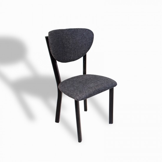 Elma Sandalye (4 Adet) - Keten Siyah