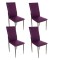 Gözde Sandalye ESB (Deri) (4 Adet ) - Mor
