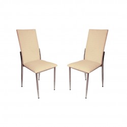 Gözde Sandalye (Deri) (2 Adet ) - Krem Gözde Sandalye (Deri) (2 Adet ) - Krem