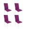 Gözde Sandalye (Kumaş) (4 Adet ) - Mor