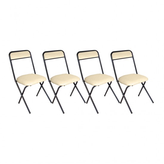 Katlanır Sandalye Klasik - Krem (4 Adet Fiyatıdır)
