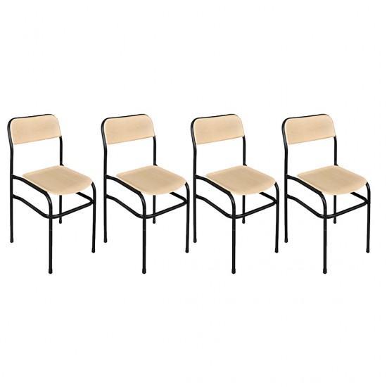 Takviyeli Werzalit Sandalye  (4 Adet) - Akçaağaç