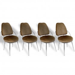 Aras Sandalye  - Kahve Kadife (4 Adet Fiyatıdır)