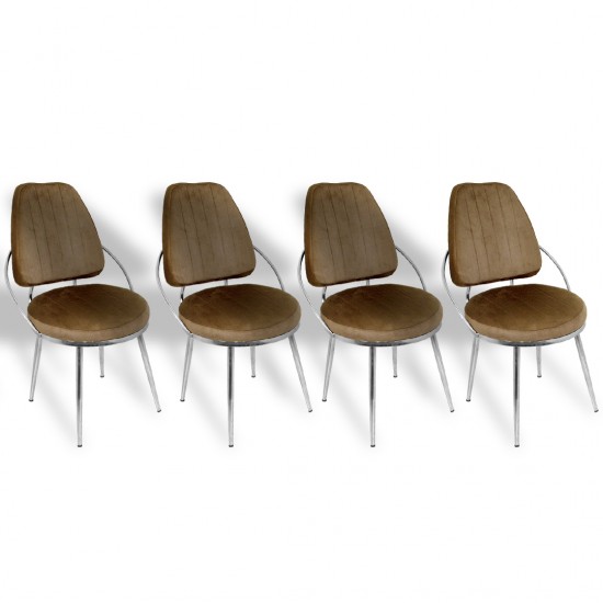 Aras Sandalye  - Kahve Kadife (4 Adet Fiyatıdır)