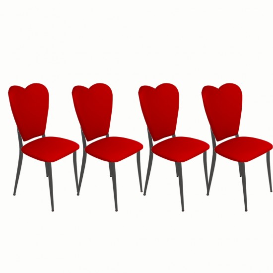 Aşk-ı Derun Sandalye (4adet) - Kırmızı