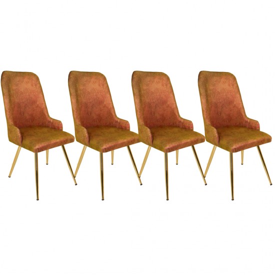 Çırağan Sandalye Gold (4adet) - Kiremit