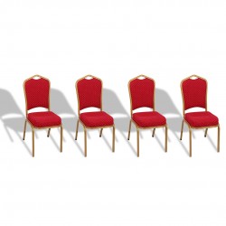 Hilton Konferans Sandalye - Kırmızı (4 Adet) Hilton Konferans Sandalye - Kırmızı (4 Adet)