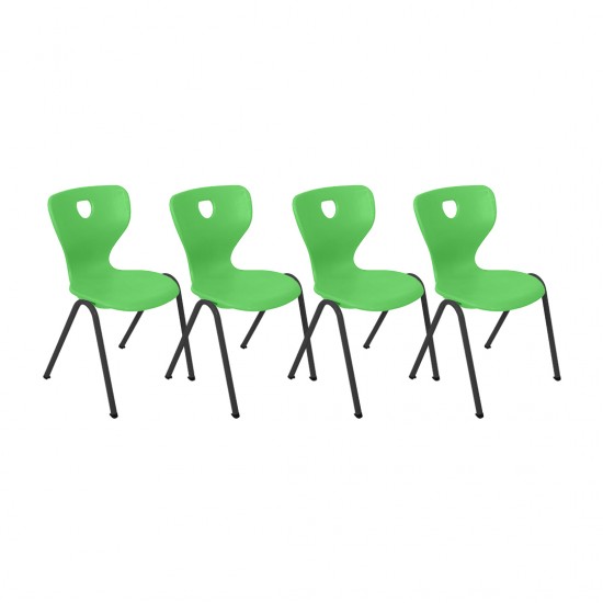 Monoblok Sandalye - Yeşil - (4 Adet)