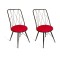 Royal Tel Sandalye (Elektrostatik Boya) 2 Adet - Kırmızı