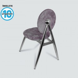 Rozhet Sandalye (Kromnikel)  (4 Adet Fiyatıdır) - Kahve