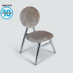 Rozhet Sandalye (Kromnikel) - Açık Kahve