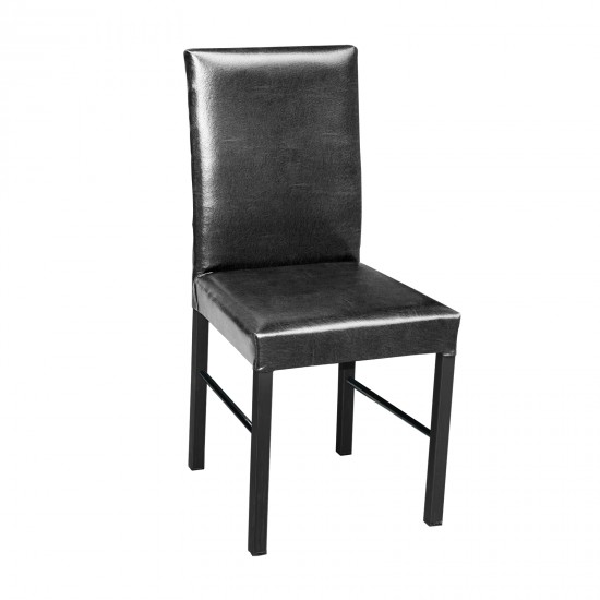 Yemek Masası Sandalyesi (Çelik İskelet) - Siyah