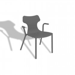 Çipa Döküm Ayak - Play Polipropilen Masa Takımı - 70x120  (Werzalit, Wermodin veya Allzalit Tabla) - Afyon Mermer-Antrasit