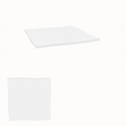 Wermodin Masa Tablası Dalgalı Kare 67x67 cm -  Beyaz