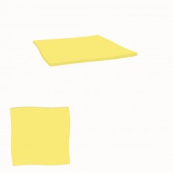 Wermodin Masa Tablası Dalgalı Kare 67x67 cm -  Sarı