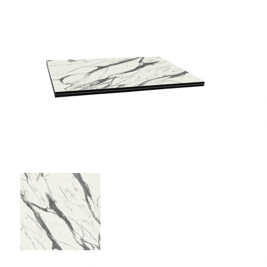 Kompakt Laminat Masa Tablası (76x76) - Afyon Marble