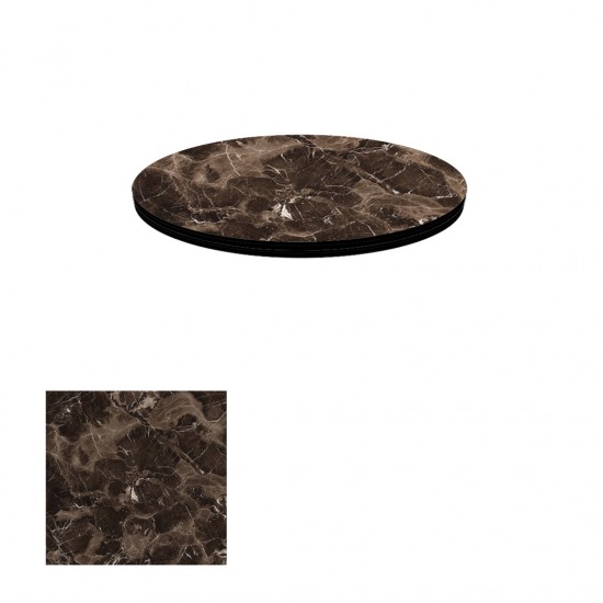Kompakt Laminat Masa Tablası (70 cm Yuvarlak) - Karacabey Marble