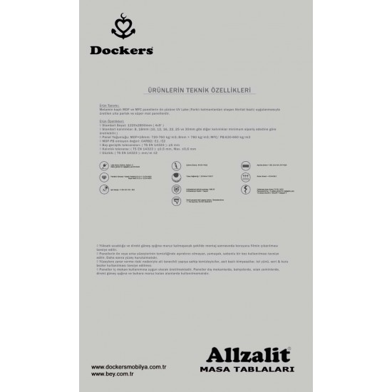 LamiArt Masa Tablası 90X180 - DCLAMART-LS5201