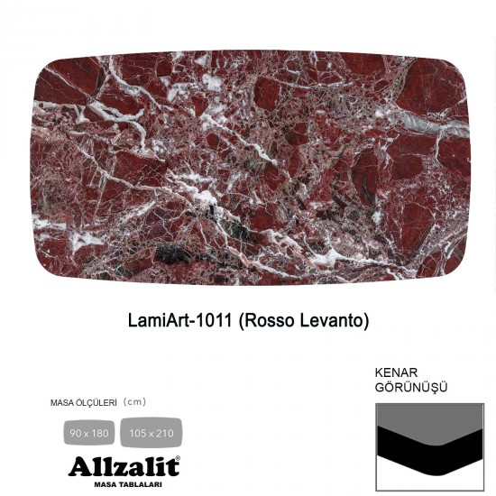 LamiArt Masa Tablası 105X210 - DCLAMART-1011 - (Rosso Levanto)