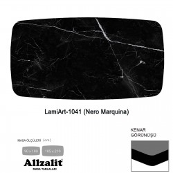 LamiArt Masa Tablası 90X180 - DCLAMART-1041 - (Nero Marquina)