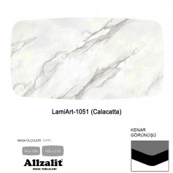 LamiArt Masa Tablası 90X180 - DCLAMART-1051 - (Calacatta)