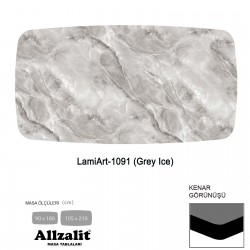 LamiArt Masa Tablası 90X180 - DCLAMART-1091 - (GreyIce)