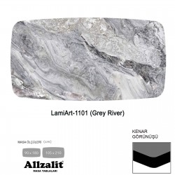 LamiArt Masa Tablası 90X180 - DCLAMART-1101 - (Grey River)