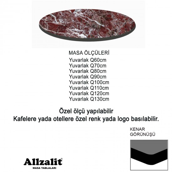 LamiArt Masa Tablası Yuvarlak 80cm - DCLAMART-1031