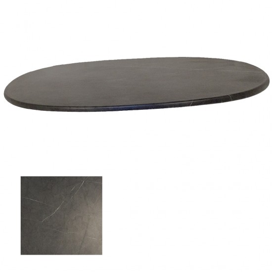 Werzalit Masa Tablası Oval  94x146 - Grey Marble