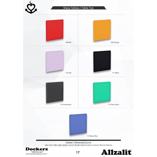 Werzalit, Allzalit veya Wermodin Masa Tablasi Renkleri icin Tiklayiniz (Renk seçmek için açılmıştır) Werzalit, Allzalit veya Wermodin Masa Tablasi Renkleri icin Tiklayiniz (Renk seçmek için açılmıştır)