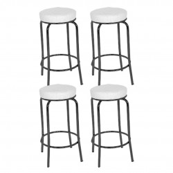 Bar Taburesi ESB 4 Adet - Beyaz