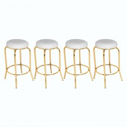 Bar Taburesi Gold (4 Adet) - Beyaz Bar Taburesi Gold (4 Adet) - Beyaz