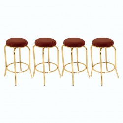 Bar Taburesi Gold (4 Adet) - Kahve Bar Taburesi Gold (4 Adet) - Kahve
